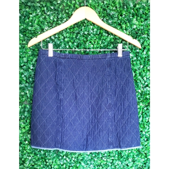 26. J.Crew Quilted denim mini skirt - Picture 7 of 9